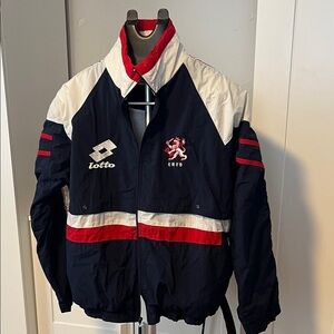 Lotto Men's Navy and Red Windbreaker Jacket
